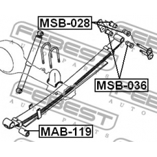 MAB-119 FEBEST Втулка, листовая рессора