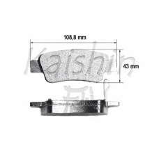 D5159 KAISHIN Комплект тормозных колодок, дисковый тормоз