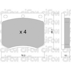 822-023-0 CIFAM Комплект тормозных колодок, дисковый тормоз
