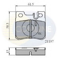CBP0226 COMLINE Комплект тормозных колодок, дисковый тормоз