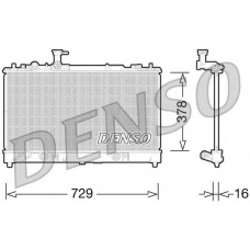 DRM44026 DENSO Радиатор, охлаждение двигателя