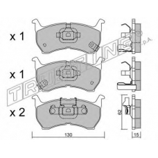 240.1 TRUSTING Комплект тормозных колодок, дисковый тормоз