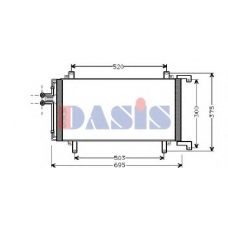 182280N AKS DASIS Конденсатор, кондиционер