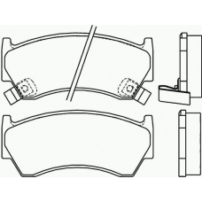 P 56 033 BREMBO Комплект тормозных колодок, дисковый тормоз