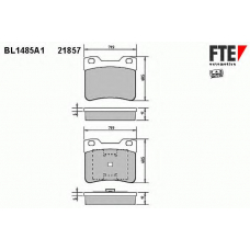 BL1485A1 FTE Комплект тормозных колодок, дисковый тормоз