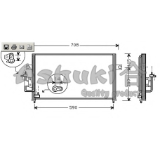 Y550-55 ASHUKI Конденсатор, кондиционер