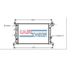 0608001 KUHLER SCHNEIDER Радиатор, охлаждение двигател