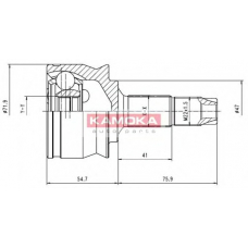 6259 KAMOKA Шарнирный комплект, приводной вал