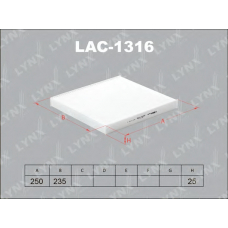 LAC1316 LYNX Lac-1316 фильтр салонный citroen jumper 06], fiat ducato 06], peugeot boxer 06]