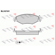 BL2421A1 FTE Комплект тормозных колодок, дисковый тормоз
