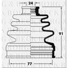 BCB2840 BORG & BECK Пыльник, приводной вал