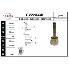 CV22433K EAI Шарнирный комплект, приводной вал