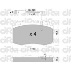 822-563-0K CIFAM Комплект тормозных колодок, дисковый тормоз
