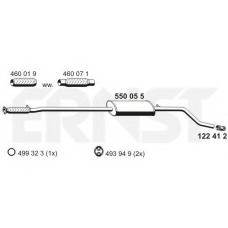 550055 ERNST Средний глушитель выхлопных газов