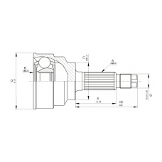 CVJ5665.10 OPEN PARTS Шарнирный комплект, приводной вал