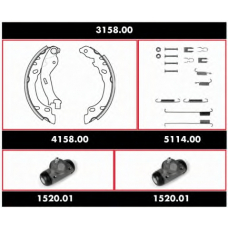 3158.00 WOKING Комплект тормозов, барабанный тормозной механизм