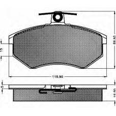 10260 BSF Комплект тормозных колодок, дисковый тормоз