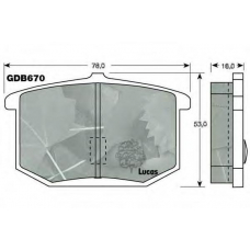 GDB670 TRW Комплект тормозных колодок, дисковый тормоз