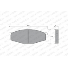 151-2062 WEEN Комплект тормозных колодок, дисковый тормоз