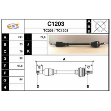 C1203 SNRA Приводной вал