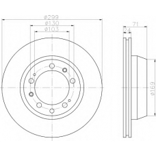 8DD 355 101-821 HELLA Тормозной диск