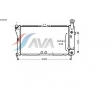 CT2032 AVA Радиатор, охлаждение двигателя