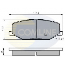 CBP0195 COMLINE Комплект тормозных колодок, дисковый тормоз