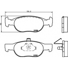 8DB 355 009-231 HELLA Комплект тормозных колодок, дисковый тормоз