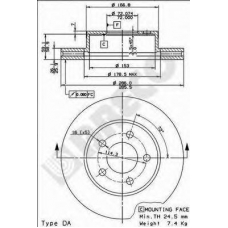 BS 8330 BRECO Тормозной диск