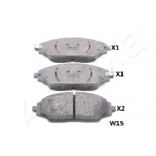 50-0W-W15 Ashika Комплект тормозных колодок, дисковый тормоз