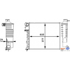 8MK 376 717-511 HELLA Радиатор, охлаждение двигателя