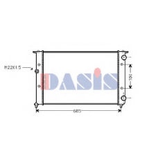 040240N AKS DASIS Радиатор, охлаждение двигателя