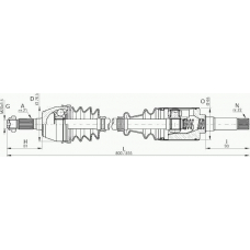 DRS6026.00 OPEN PARTS Приводной вал