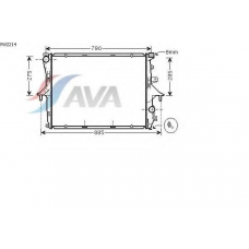 VW2214 AVA Радиатор, охлаждение двигателя