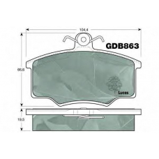 GDB863 TRW Комплект тормозных колодок, дисковый тормоз