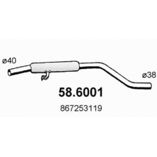 58.6001 ASSO Средний глушитель выхлопных газов