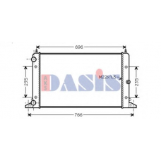 091600N AKS DASIS Радиатор, охлаждение двигателя