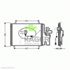 94-6254 KAGER Конденсатор, кондиционер