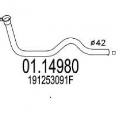 01.14980 MTS Труба выхлопного газа