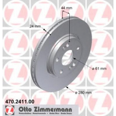 470.2411.00 ZIMMERMANN Тормозной диск