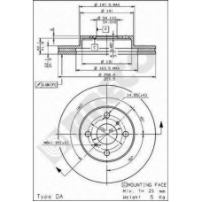 BS 8251 BRECO Тормозной диск