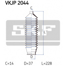 VKJP 2044 SKF Комплект пылника, рулевое управление