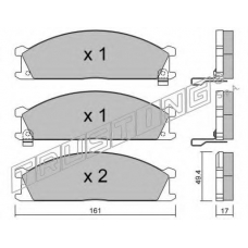 109.1 TRUSTING Комплект тормозных колодок, дисковый тормоз