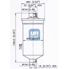 31.770.00 UFI Топливный фильтр