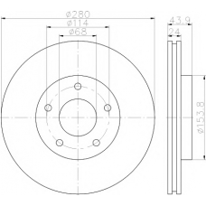 MDC2280 MINTEX Тормозной диск