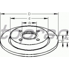 300 293 TOPRAN Тормозной диск