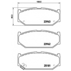 P 79 023 BREMBO Комплект тормозных колодок, дисковый тормоз