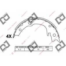 BS1424 DJ PARTS Комплект тормозных колодок