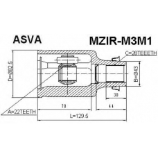 MZIR-M3M1 ASVA Шарнирный комплект, приводной вал