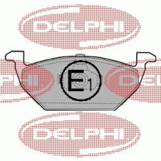 LP1104 DELPHI Комплект тормозных колодок, дисковый тормоз